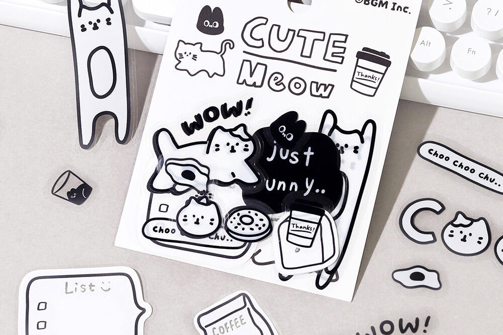 BGM Deco Stickers - Meow | Flywheel | Stationery | Tasmania