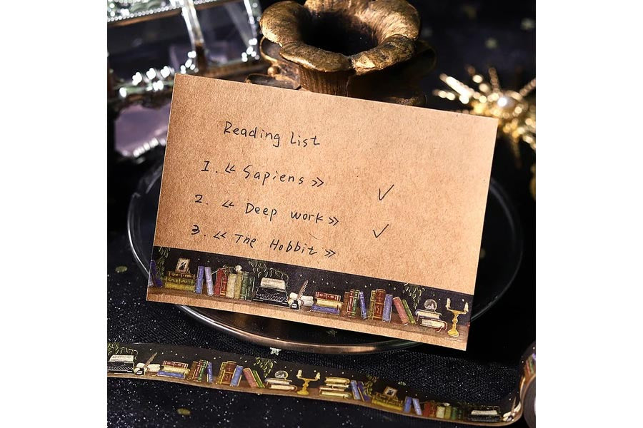 BGM Masking Tape - Late Night Bookshelf | Flywheel | Stationery | Tasmania