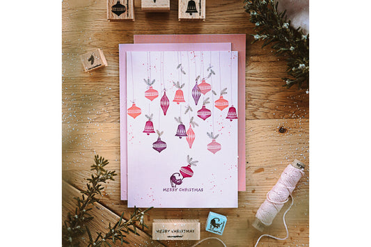 Cats on Appletrees Stamp - Christmas Bauble Flywheel Stationery Tasmania