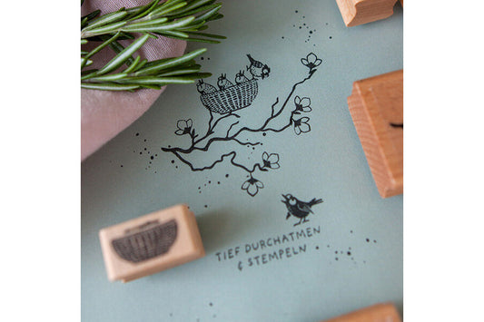 Cats on Appletrees Mini Stamp - Luigi the Finch