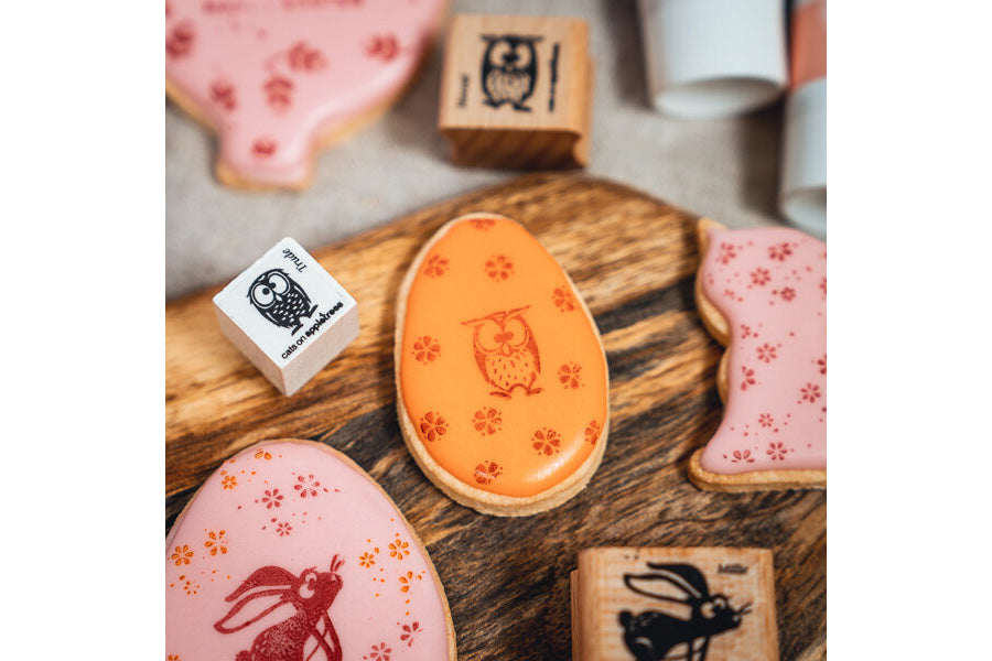 Cats on Appletrees Stamp - Norvid the Eagle Owl