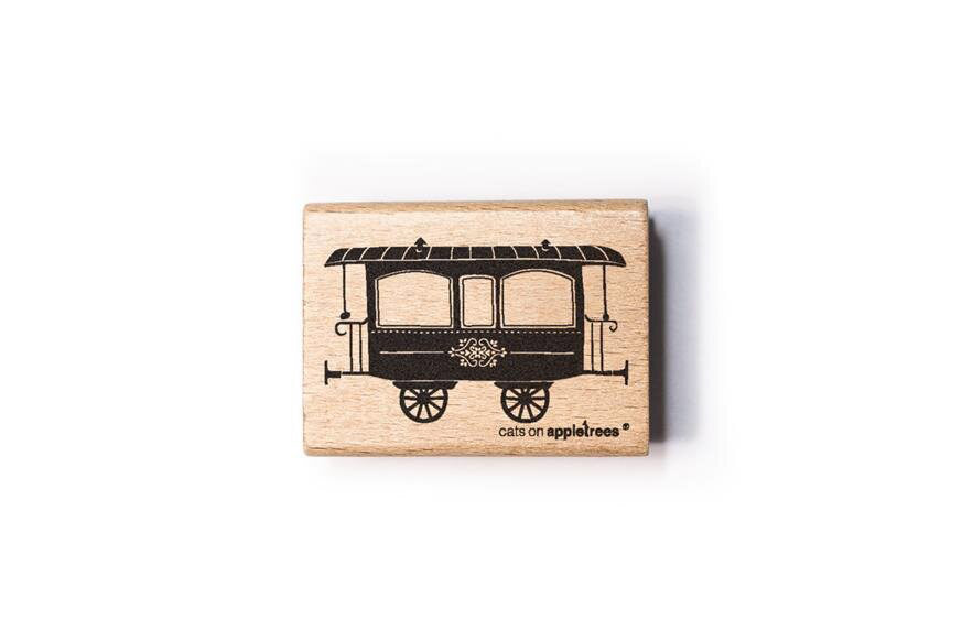 Cats on Appletrees Stamp - Railway Wagon Flywheel Stationery Tasmania