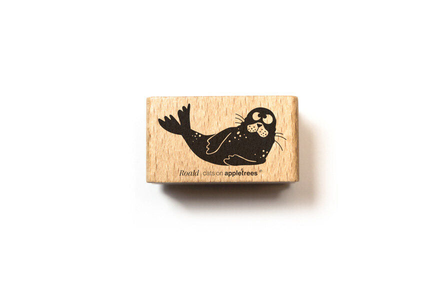 Cats on Appletrees Stamp - Roald the Seal Flywheel Stationery Tasmania
