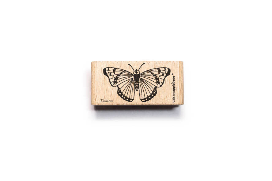 Cats on Appletrees Stamp - Tiziana the Butterfly Flywheel Stationery Tasmania