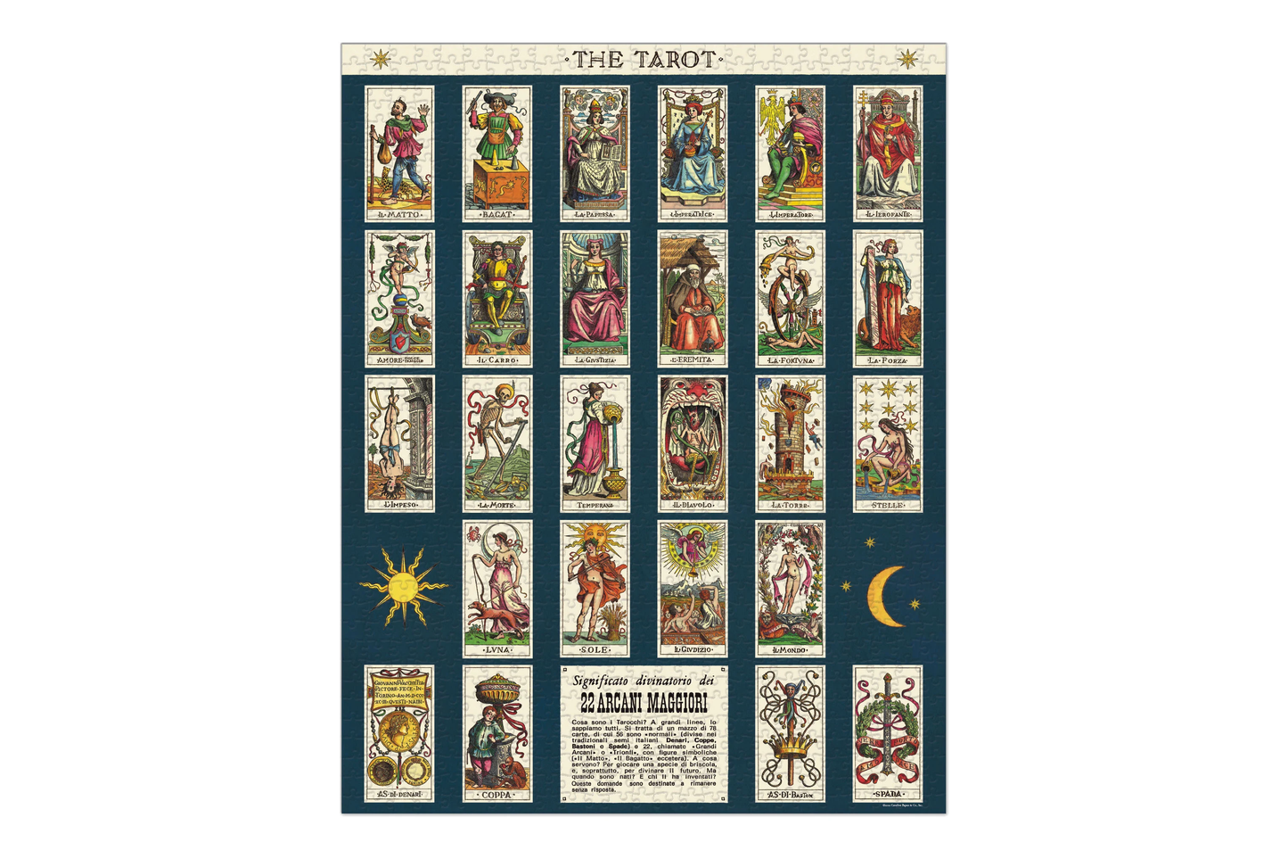 Cavallini 1000 Piece Puzzle - Tarot | Flywheel | Stationery | Tasmania