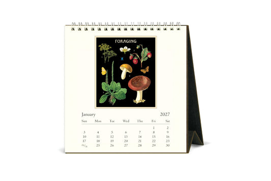 Cavallini 2027 Desk Calendar - Foraging