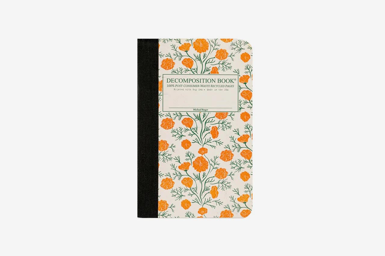 Decomposition Book Pocket - California Poppies | Flywheel | Stationery | Tasmania