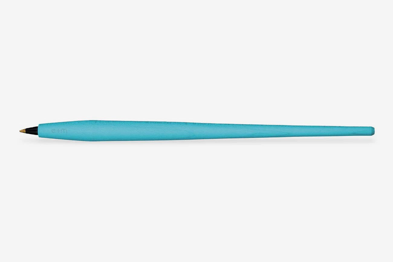 E+M Brush Ballpoint Pen - Beech Ice Blue | Flywheel | Stationery | Tasmania