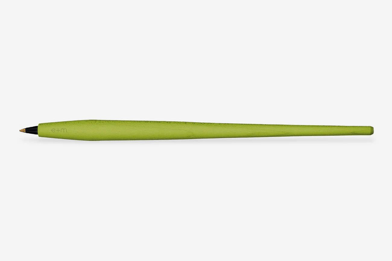 E+M Brush Ballpoint Pen - Beech Light Green | Flywheel | Stationery | Tasmania