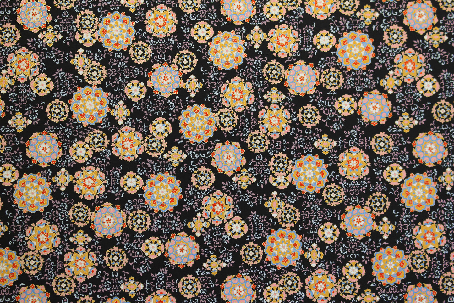 Chiyogami Gift Wrap - Floral on Black | Flywheel | Stationery | Tasmania
