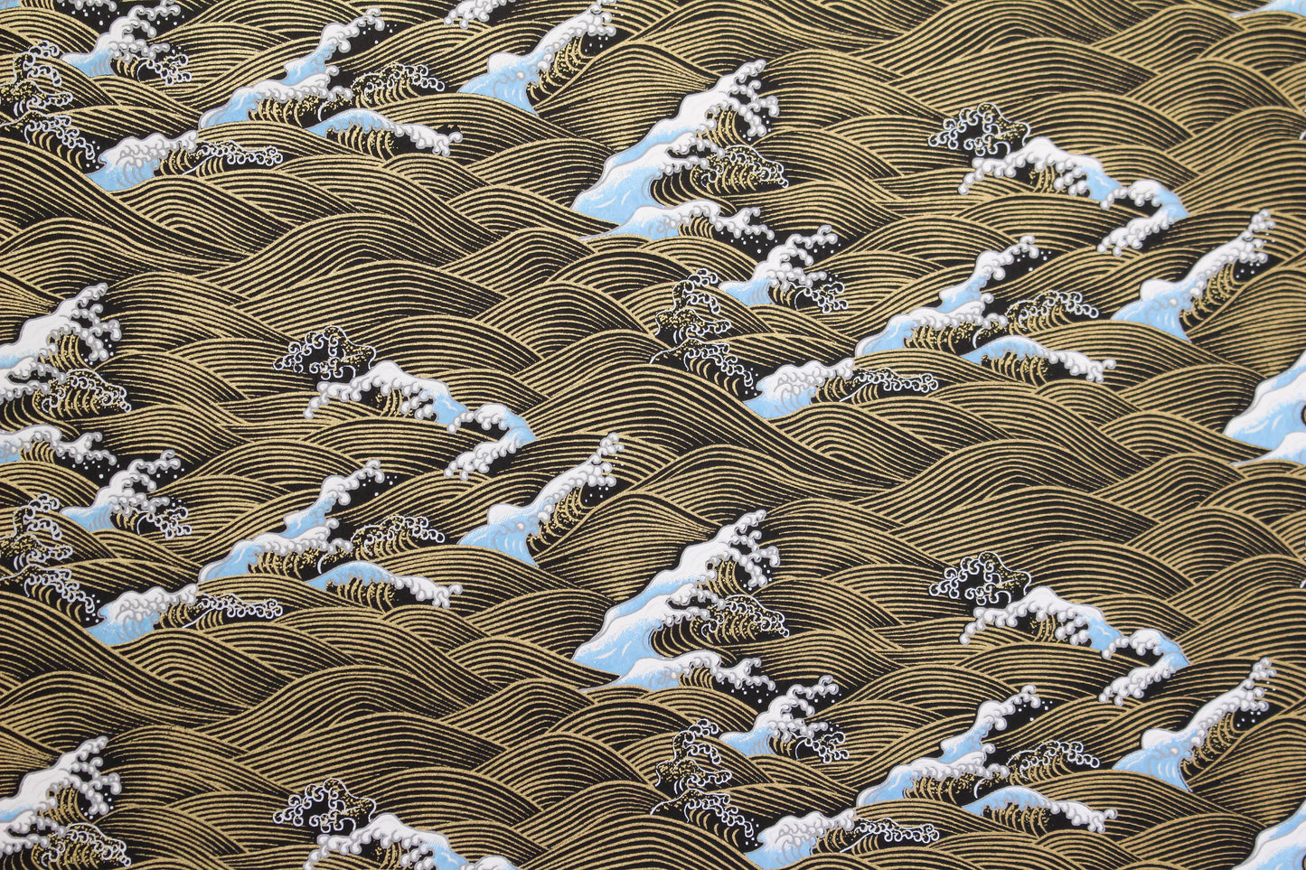 Chiyogami Gift Wrap - Gold Black Waves | Flywheel | Stationery | Tasmania