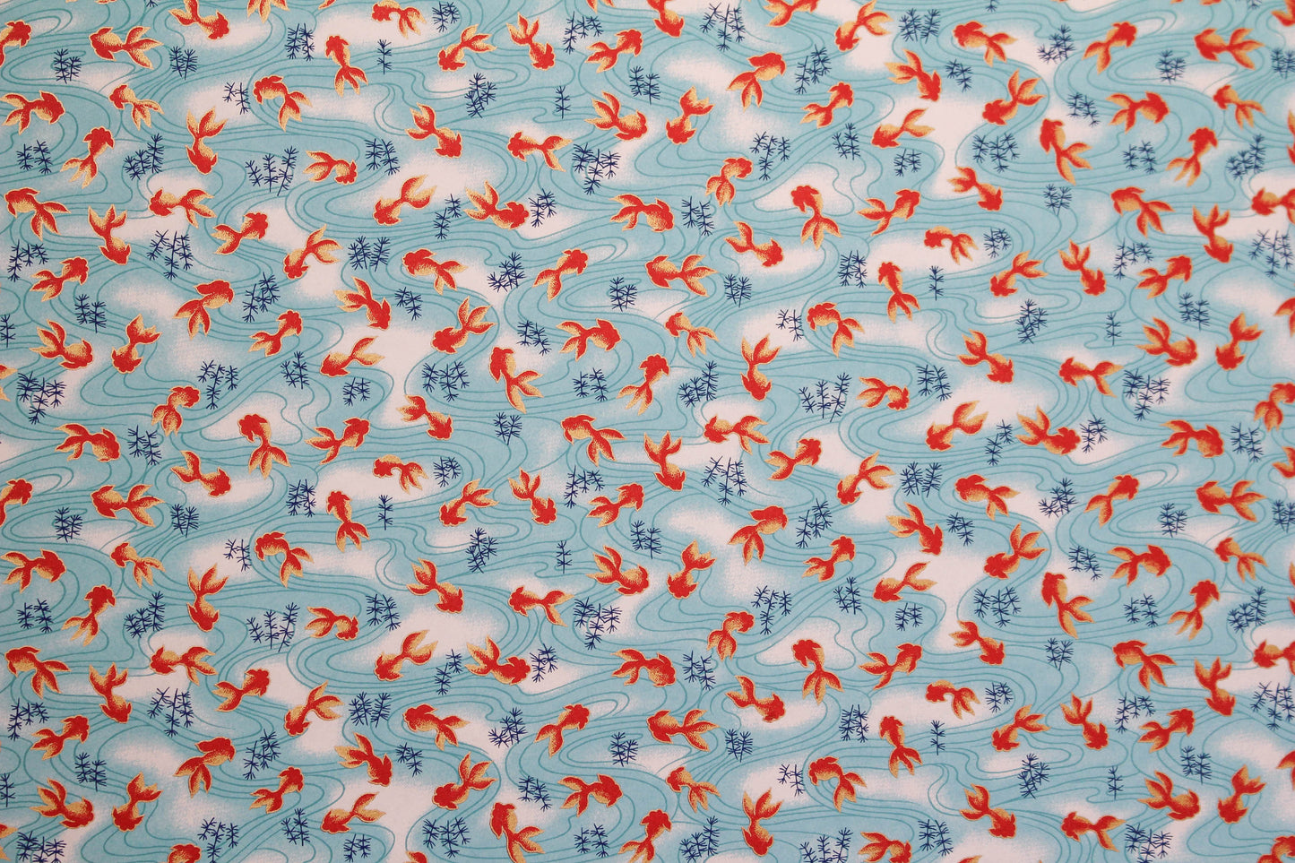 Chiyogami Gift Wrap - Goldfish on White & Light Blue | Flywheel | Stationery | Tasmania