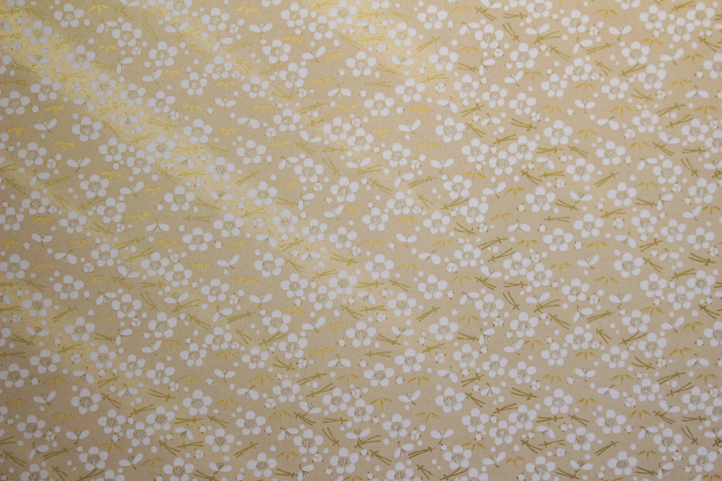 Chiyogami Gift Wrap - White Blossom on Light Cream | Flywheel | Stationery | Tasmania