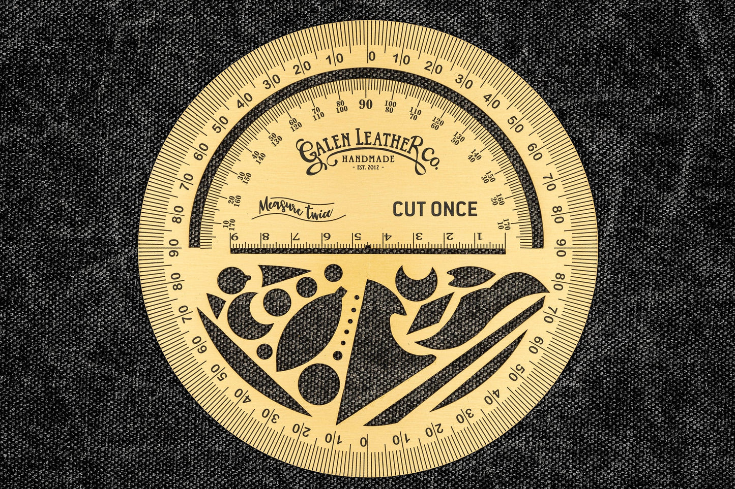 Galen Leather Brass Circle Master | Flywheel | Stationery | Tasmania