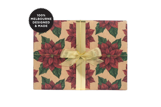 Inky Co Wrap - Poinsettia General Flywheel Stationery Tasmania