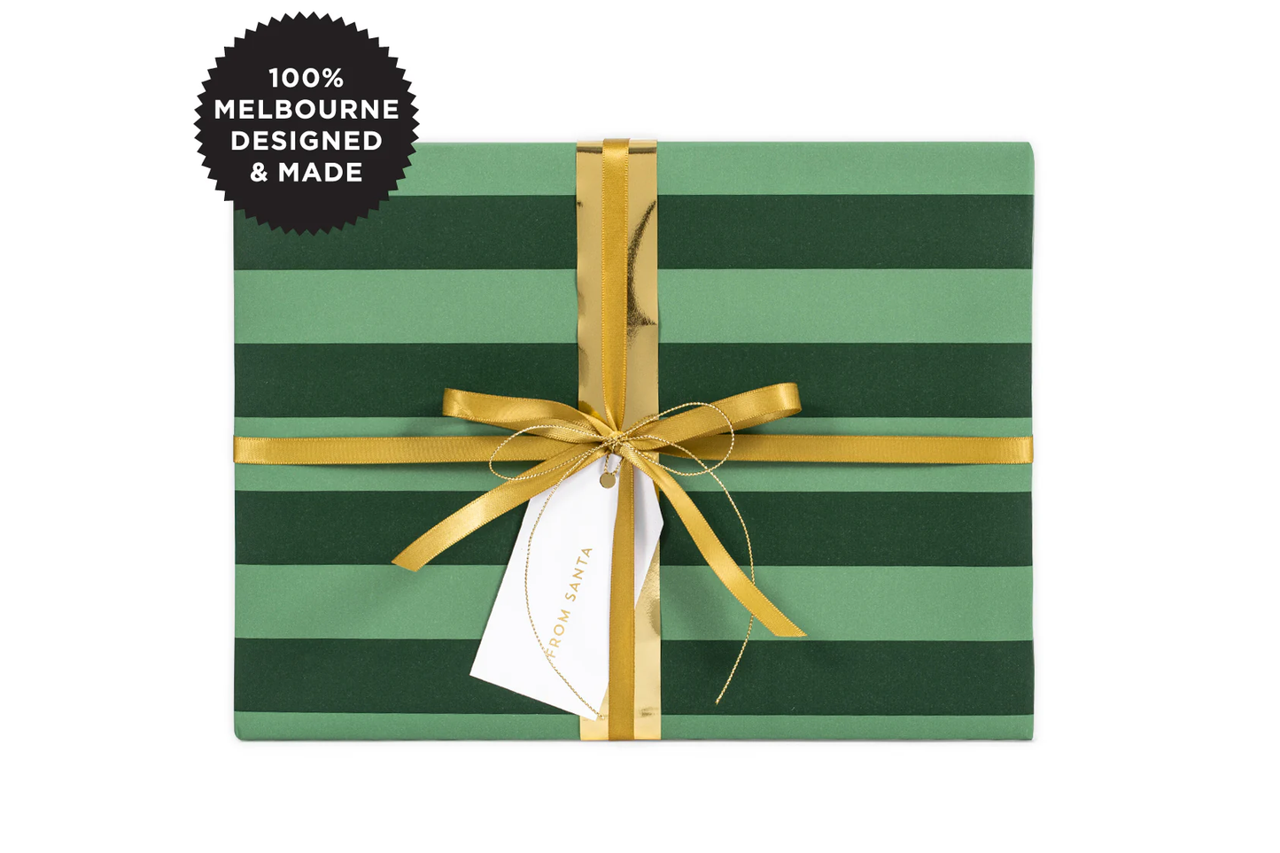 Inky Co Wrap - Stripe Green | Flywheel | Stationery | Tasmania