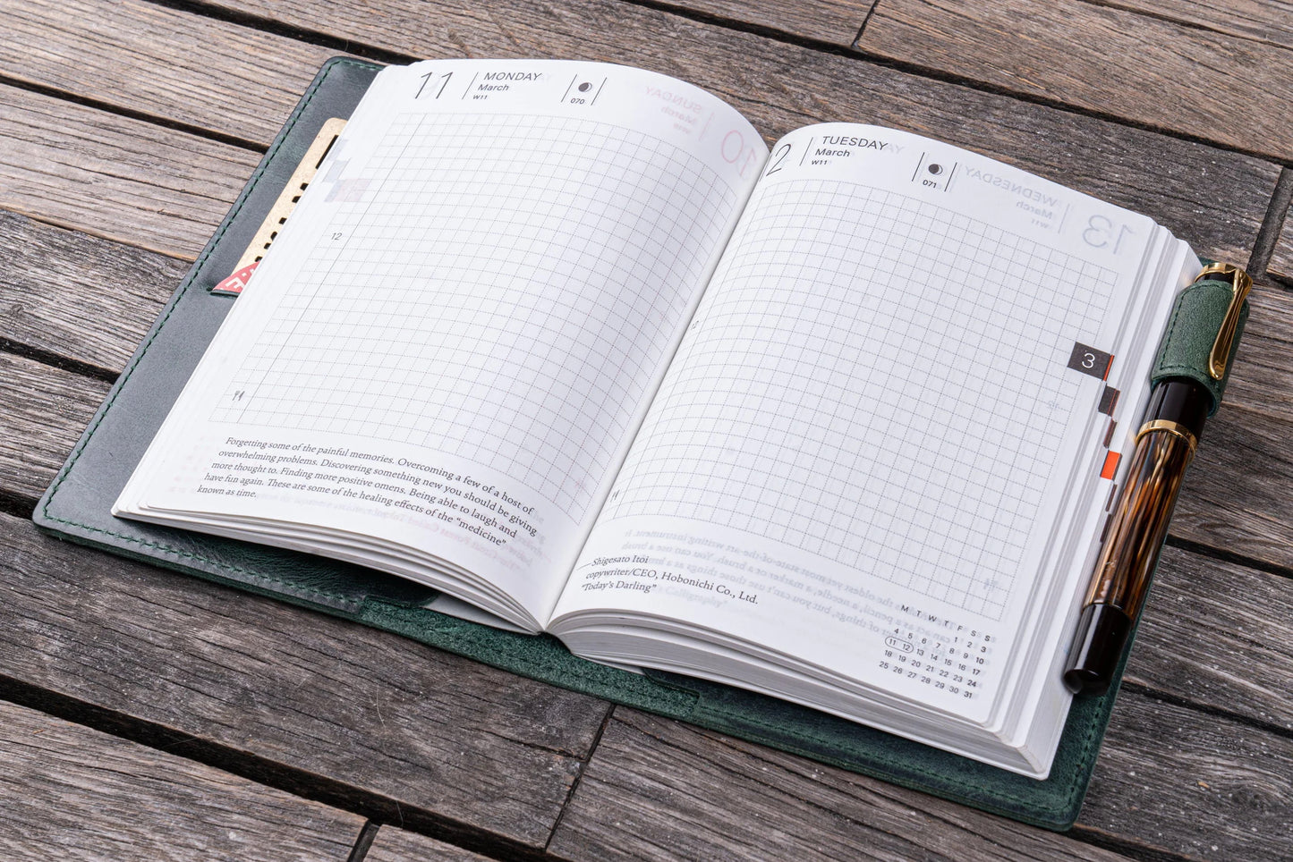 Galen Leather Slim A6 Notebook Cover - Crazy Horse Forest Green | Flywheel | Stationery | Tasmania