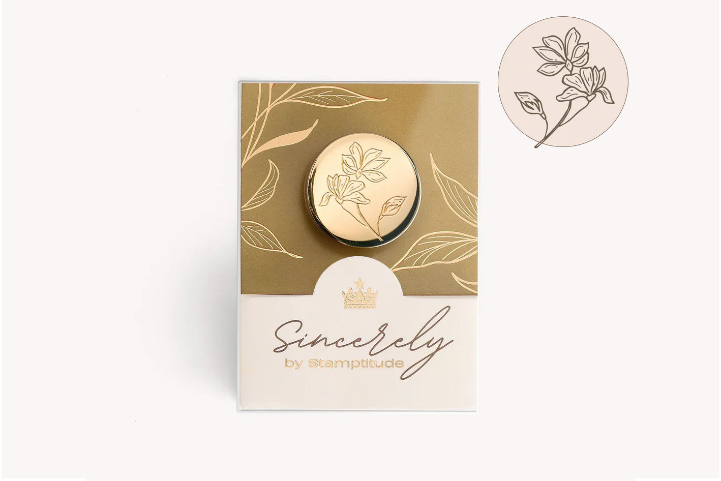 Stamptitude Wax Stamp Head - Magnolia | Flywheel | Stationery | Tasmania