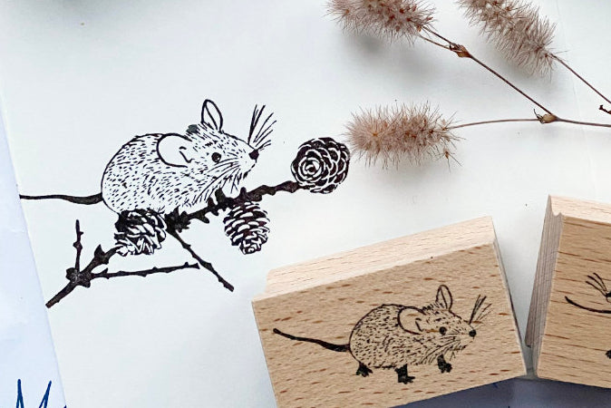 Stempel Jazz Rubber Stamp - Small Mouse | Flywheel | Stationery | Tasmania