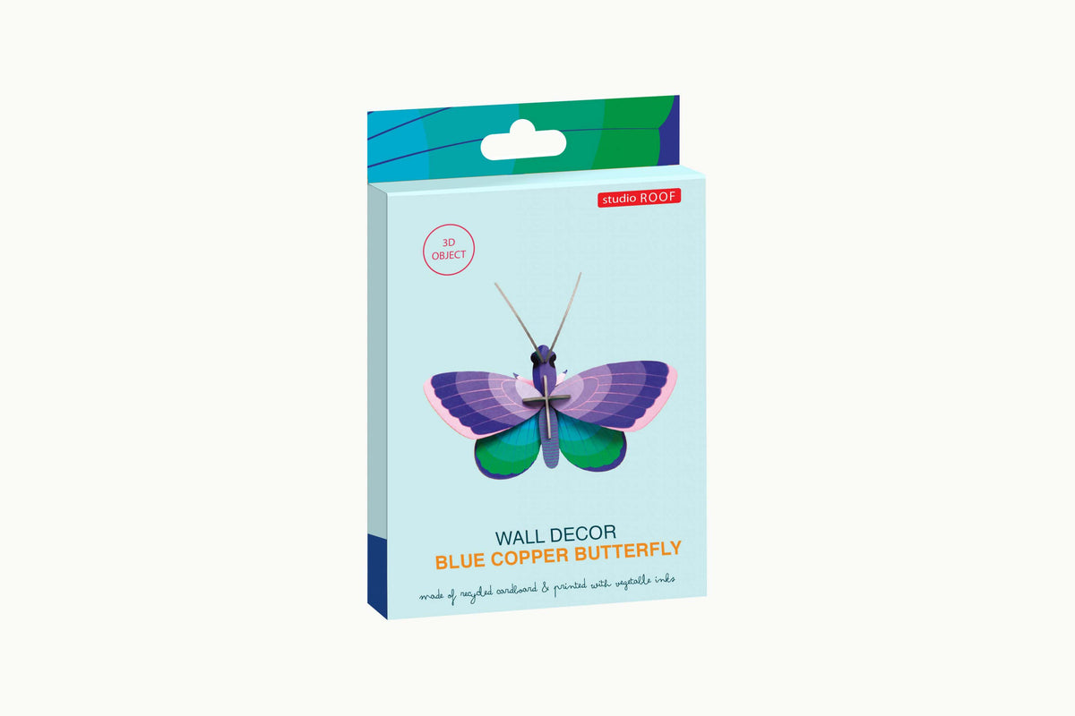 Studio Roof Wall Art - Blue Copper Butterfly