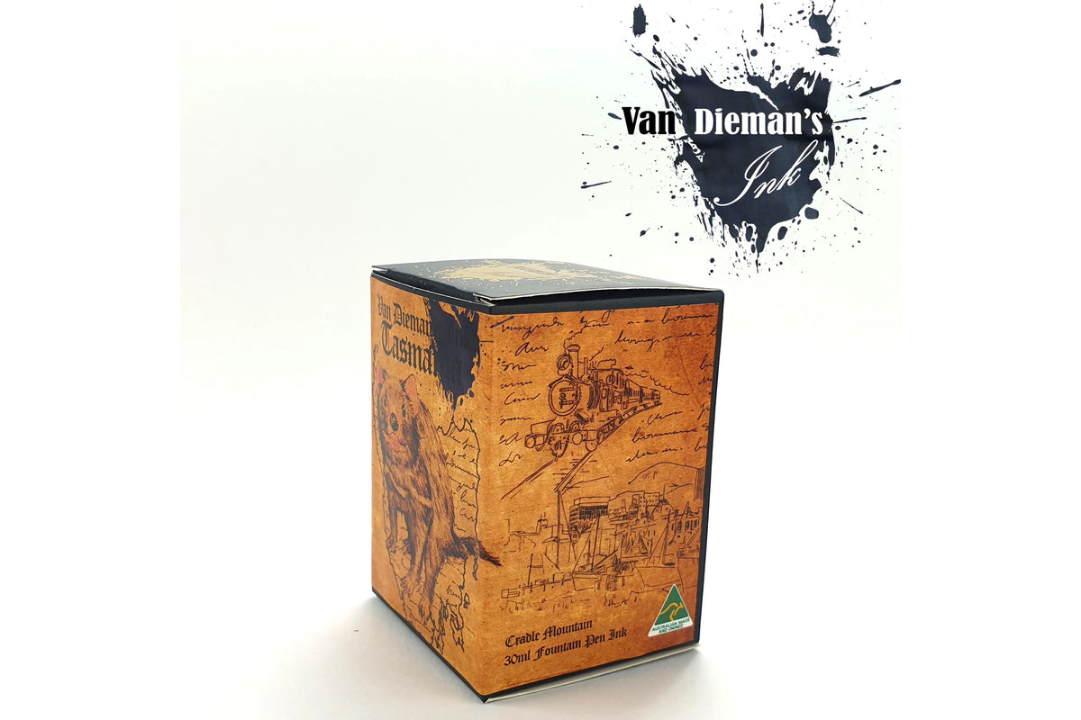 Van Dieman's Ink Fountain Pen Ink Cradle Mountain Grey Flywheel