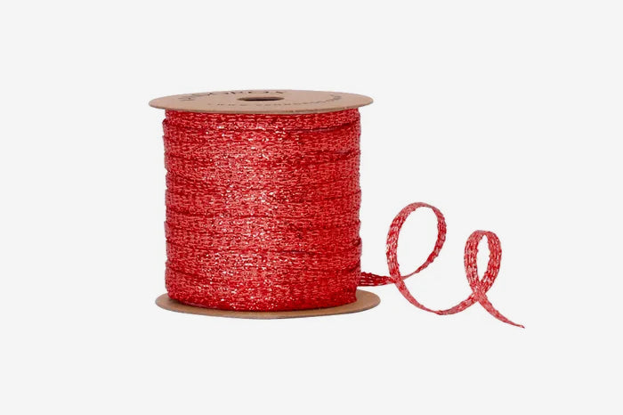 Vandoros 20m Metallic Ribbon - Red | Flywheel | Stationery | Tasmania