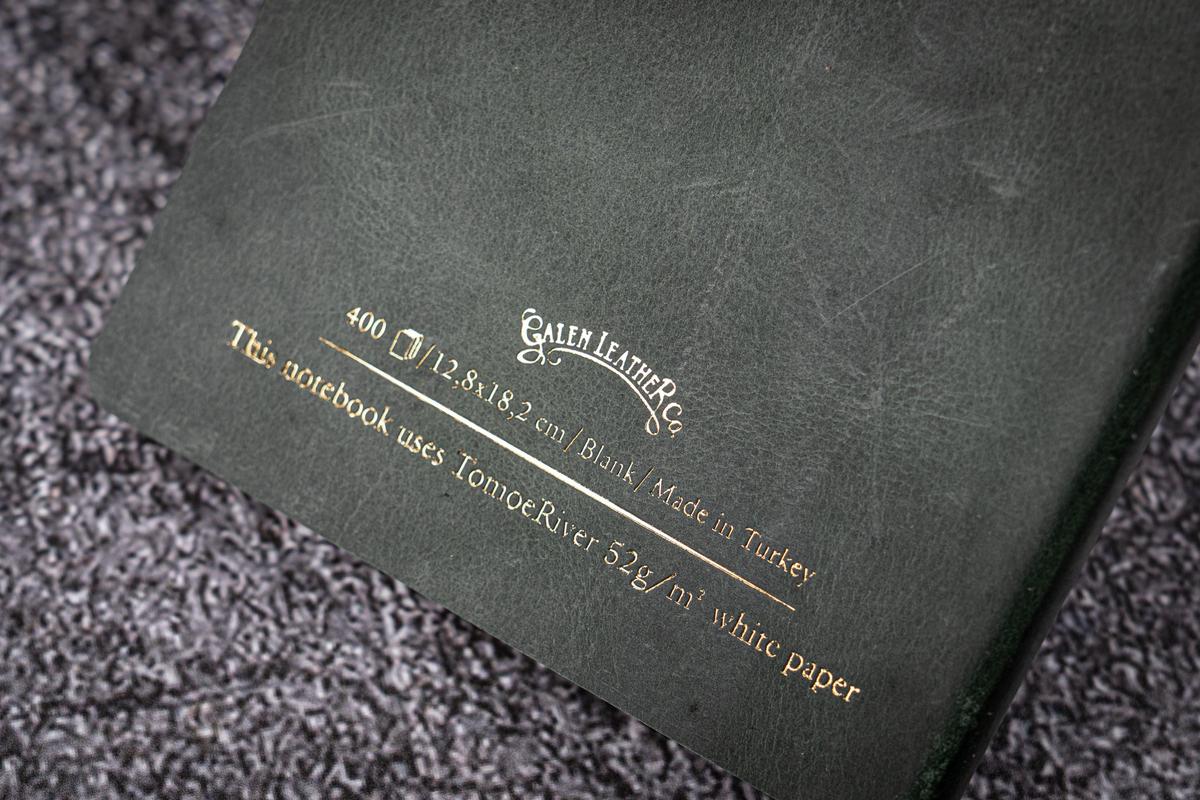 Galen Leather B6 Leather Notebook - Crazy Horse Forest Green | Flywheel | Stationery | Tasmania