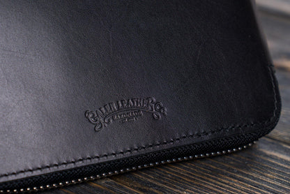 Galen Leather A5 Leather Notebook Folio - Black | Flywheel | Stationery | Tasmania