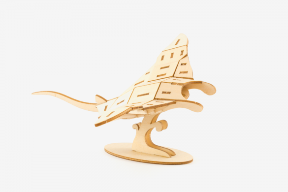 Ki-gu-mi Plywood Puzzle - Manta Ray | Flywheel | Stationery | Tasmania