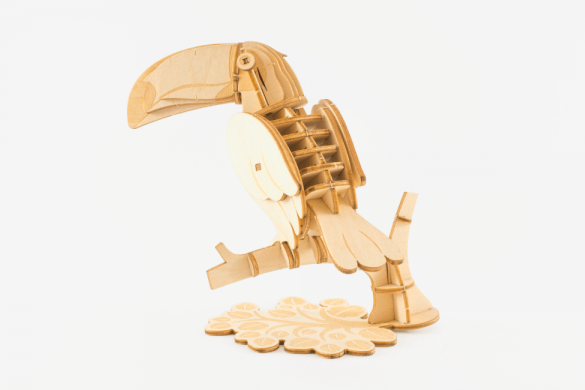 Ki-gu-mi Plywood Puzzle - Toucan Bird | Flywheel | Stationery | Tasmania