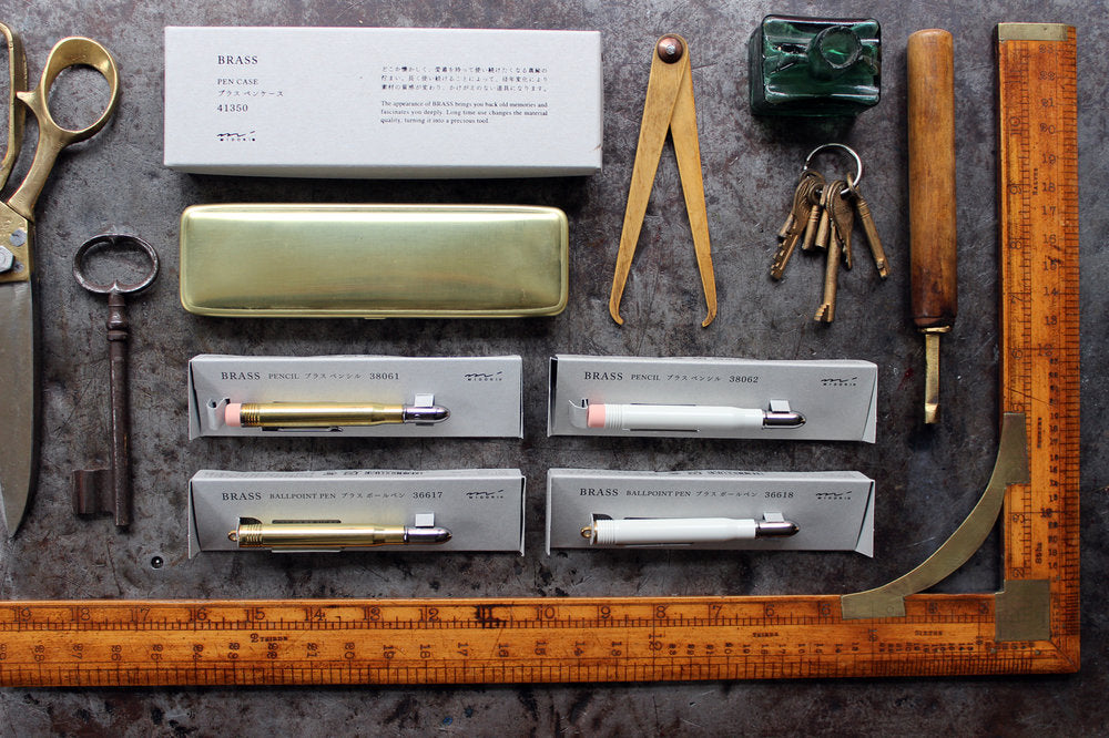 Traveler's Company Brass Pen Case | Flywheel | Stationery | Tasmania