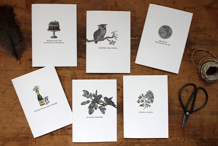 Letterpress Greeting Card - "Wishing you the happiest of birthdays" | Flywheel | Stationery | Tasmania