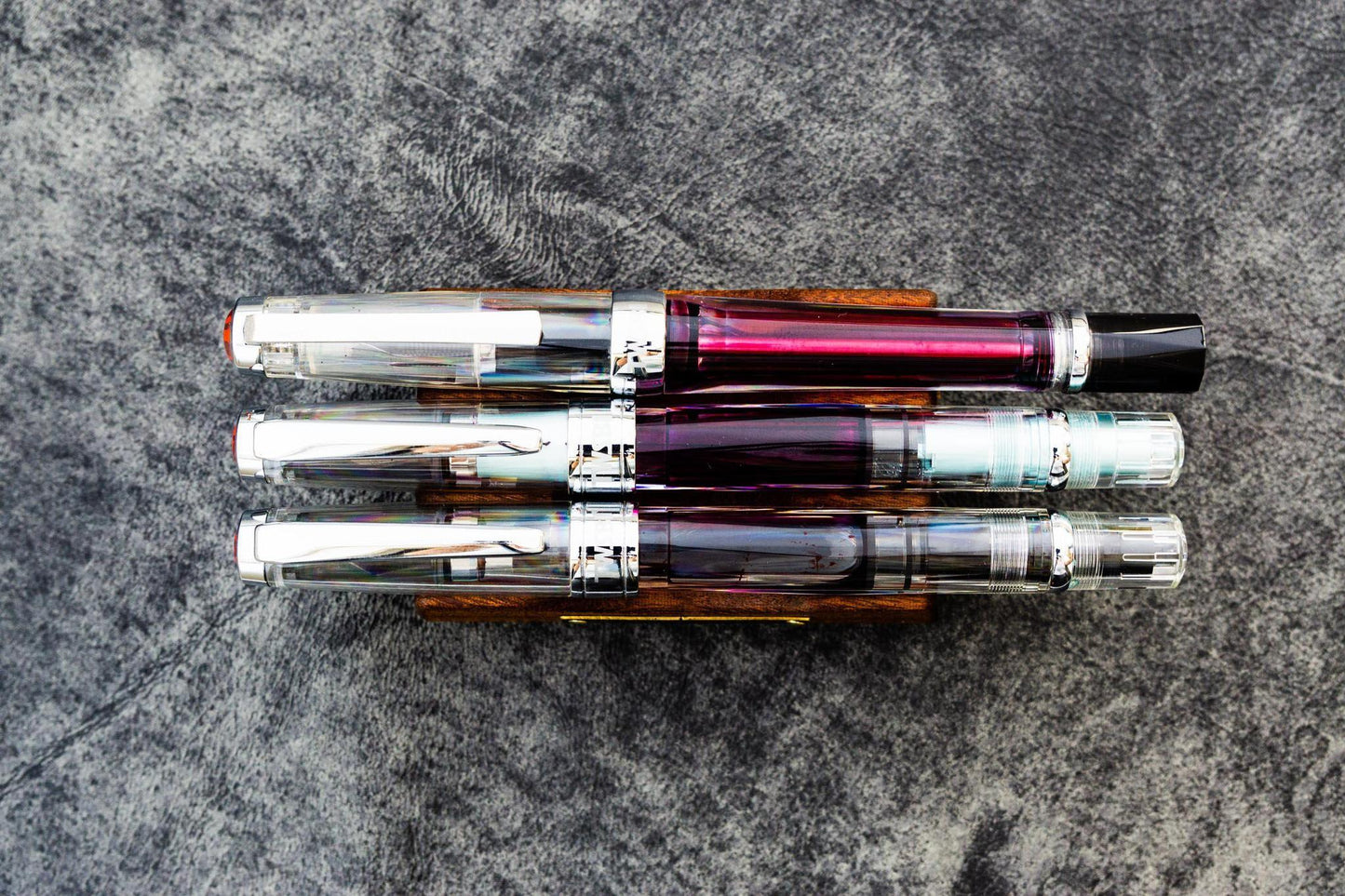 Galen Leather The Pen Rest Wooden Pen and Brush Stand | Flywheel | Stationery | Tasmania