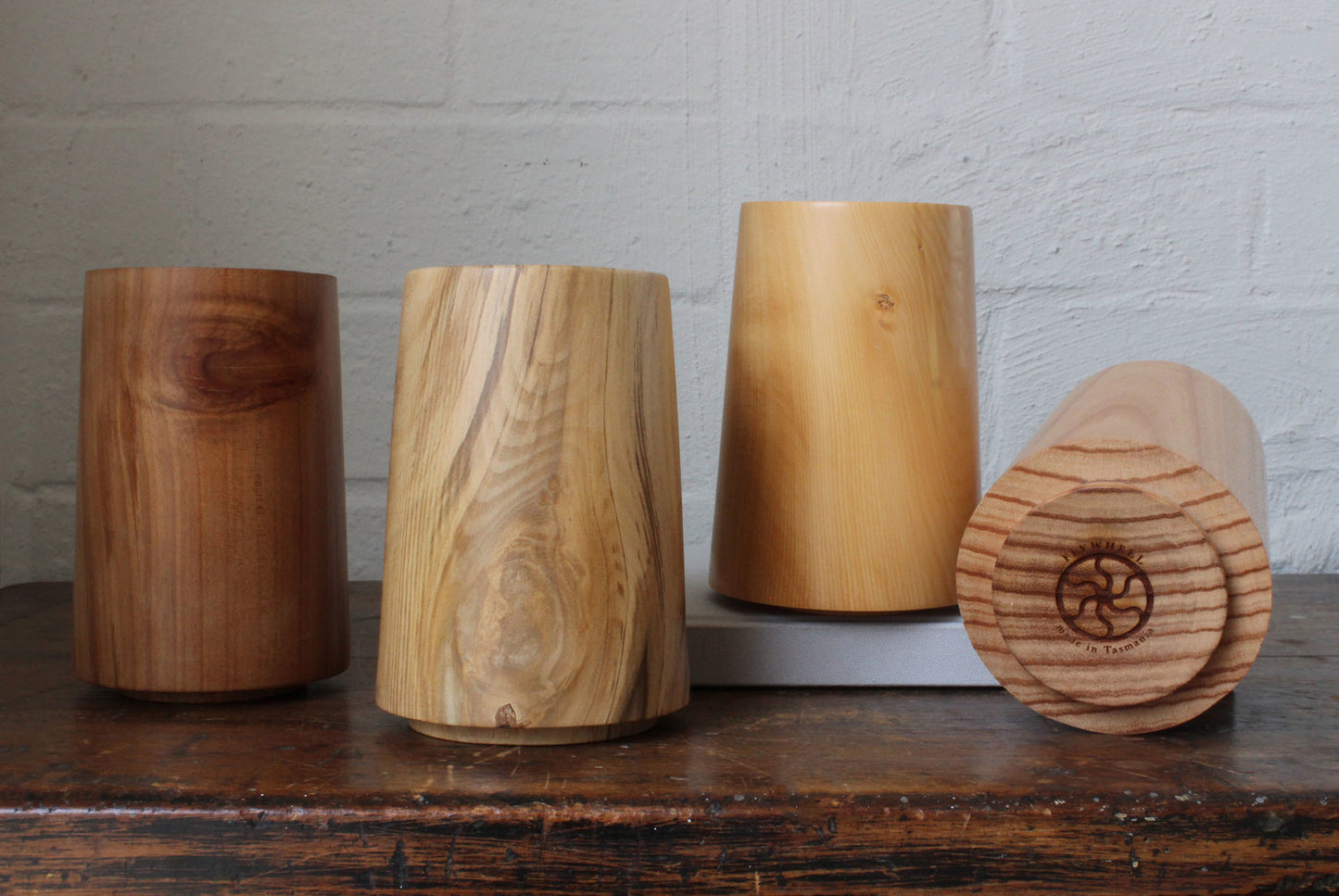 Handcrafted Tasmanian Timber Pencil Pot - Sassafras | Flywheel | Stationery | Tasmania