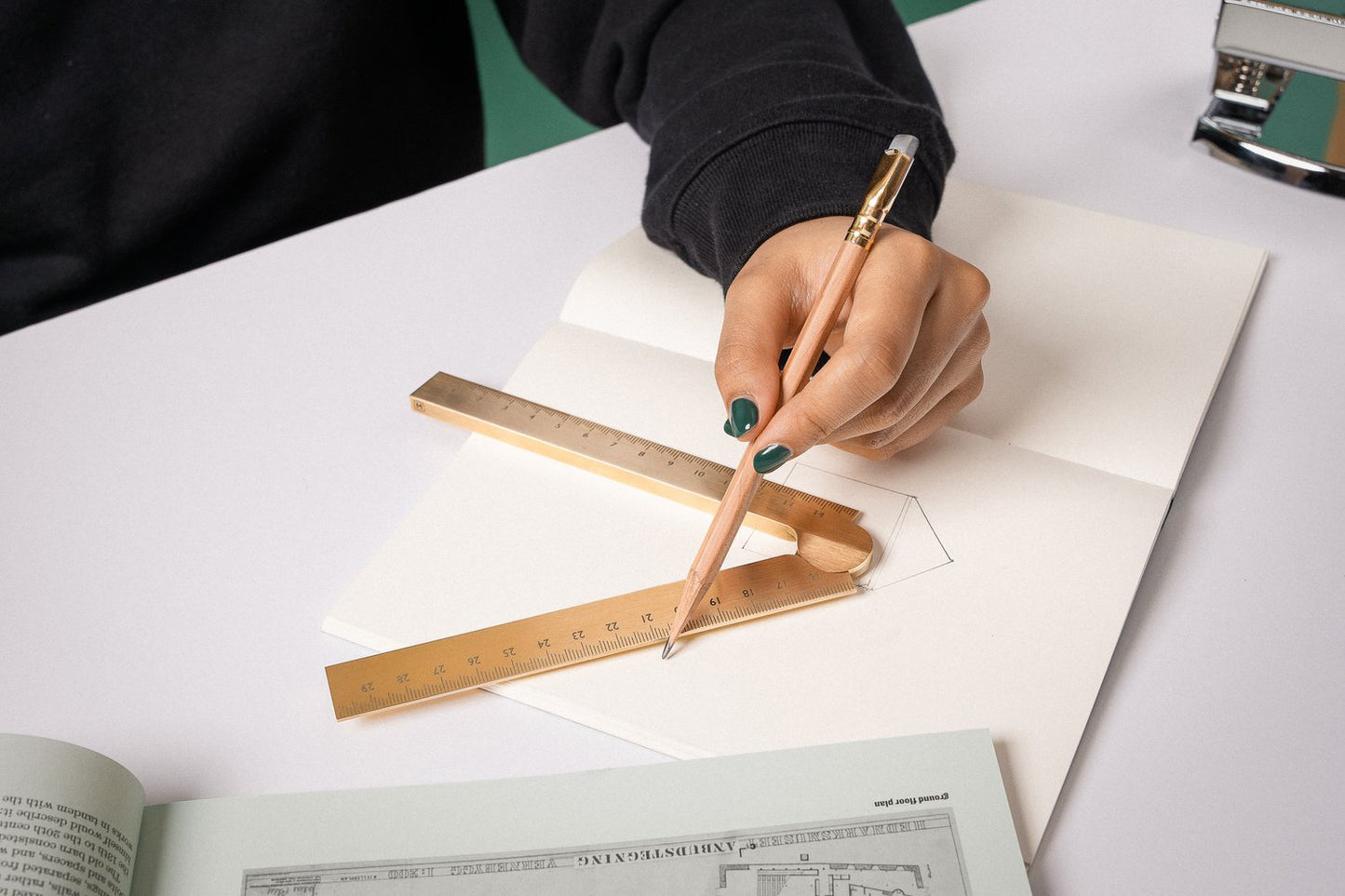 Makers Cabinet Stria Ruler Leather Sheath | Flywheel | Stationery | Tasmania