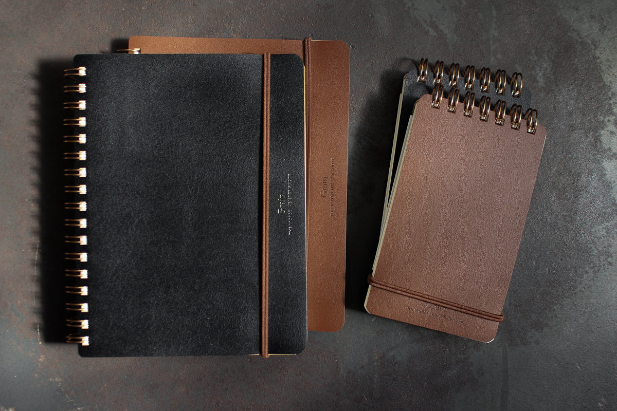 Midori Grain Notebook - Memo Black | Flywheel | Stationery | Tasmania