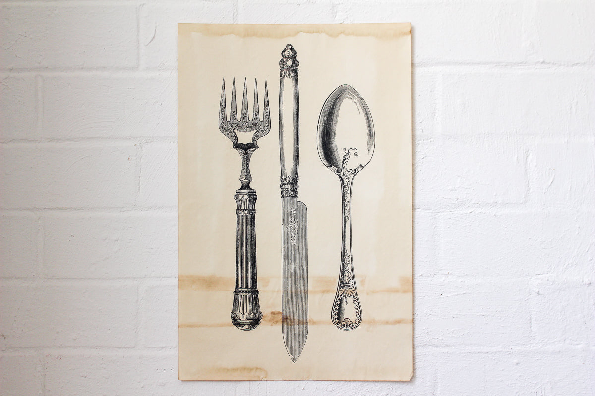 Monahan Poster - Cutlery | Flywheel | Stationery | Tasmania