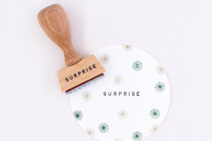 Perlenfischer Handled Stamp - Surprise | Flywheel | Stationery | Tasmania