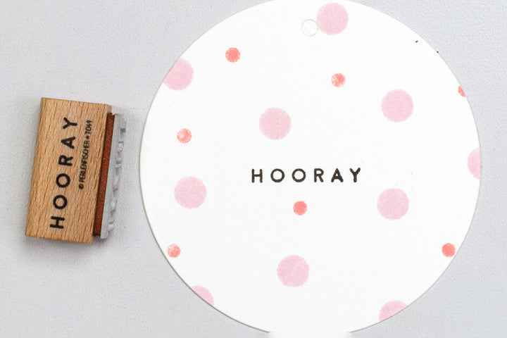 Perlenfischer Rubber Stamp - Hooray | Flywheel | Stationery | Tasmania