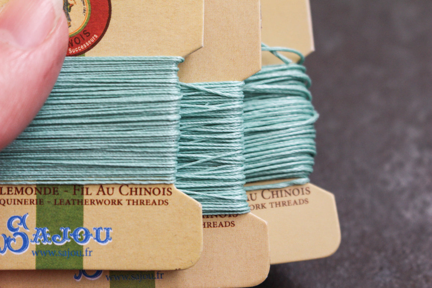 Sajou Waxed Cable Linen on Card 10m - Brick | Flywheel | Stationery | Tasmania