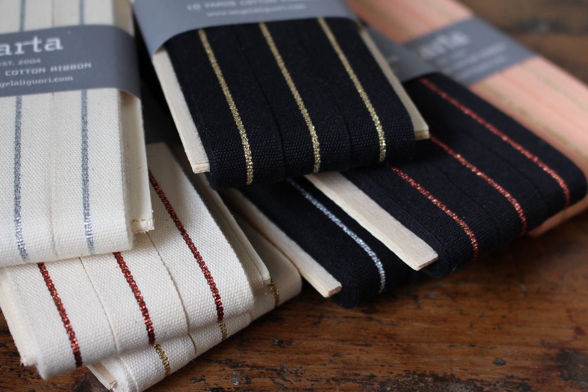 Studio Carta Metallic Line Ribbon Paddle - Natural/Copper | Flywheel | Stationery | Tasmania