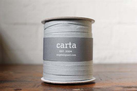 Studio Carta Tight Weave Cotton Ribbon Large Spool - Ice | Flywheel | Stationery | Tasmania
