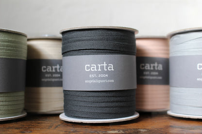 Studio Carta Tight Weave Cotton Ribbon Large Spool - Ice | Flywheel | Stationery | Tasmania