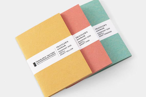 Traveler's Factory Passport Notebook Refill - Kraft Turquoise | Flywheel | Stationery | Tasmania