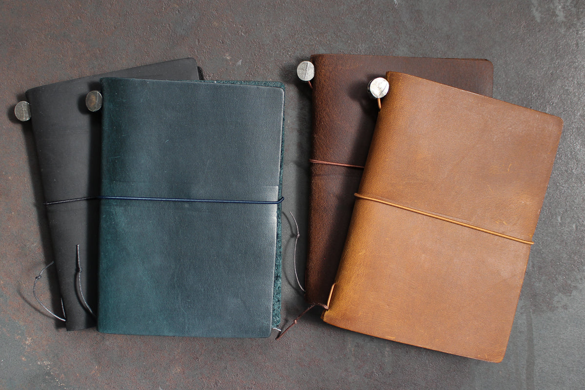 Traveler's Company Leather Notebook - Passport - Black | Flywheel | Stationery | Tasmania