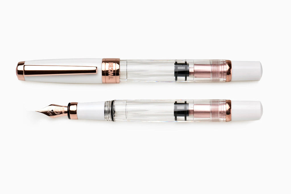 TWSBI Diamond 580 Fountain Pen - White Rose Gold II | Flywheel | Stationery | Tasmania