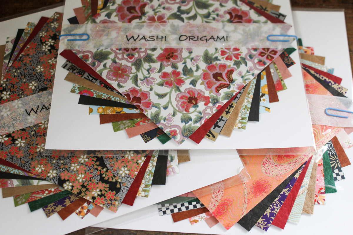 Washi Origami Pack - Plain/Yuzen Mix | Flywheel | Stationery | Tasmania