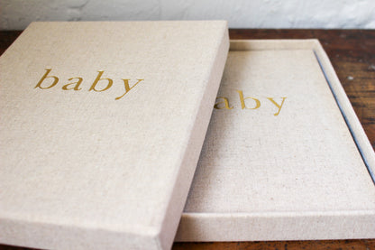 Write To Me Baby Journal - Natural Boxed | Flywheel | Stationery | Tasmania