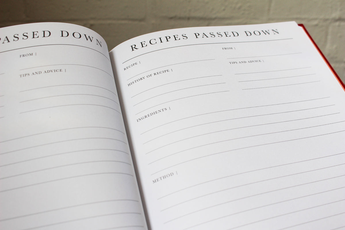 Write To Me Recipe Journal - Wine | Flywheel | Stationery | Tasmania