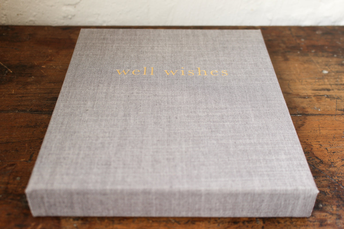 Well Wishes. Guest Book. Grey - Write To Me US